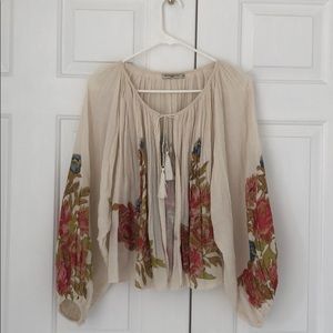 Mes Demoiselles Top Beautiful gauzy printed fabric